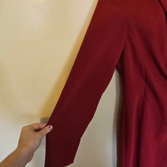 Tahari Size 8 Red Career Holiday Christmas Work Dress Professional Vintage Retro - Picture 4 of 10